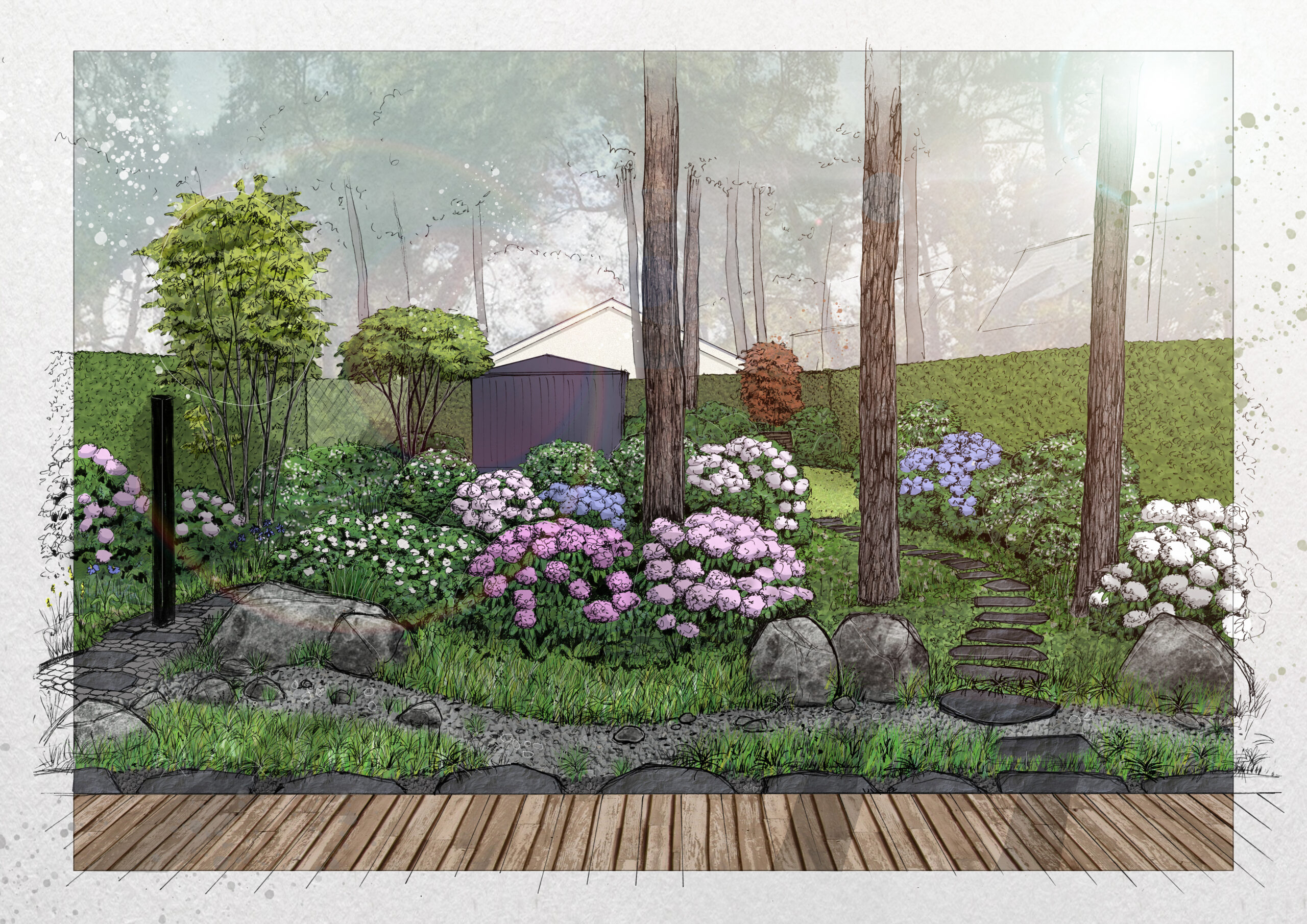 Garten im Kiefernwald Michendorf