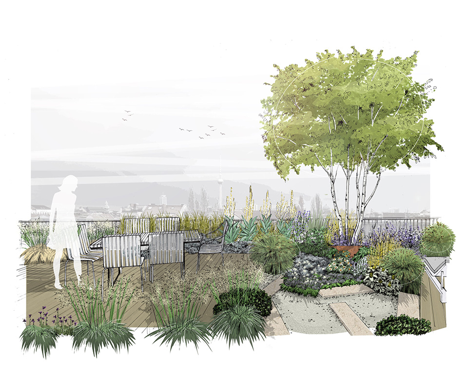 Dachterrasse in Berlin Charlottenburg